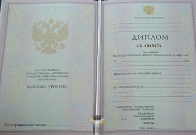 Диплом Бизнес-колледжа ИРБиС 2003-2006 годов